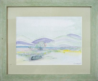 null Françoise BOUQUET (School end XXth - beginning XXIst century)

Low tide

Watercolor...