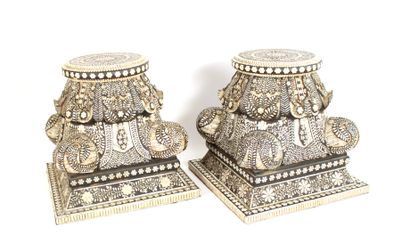 null Indo-Portuguese work, 19th century
Important pair of bases in the form of inverted...