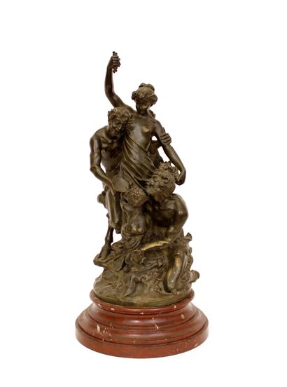null D'après CLODION (1738-1814), Claude Michel dit
Bacchanale, groupe en bronze...