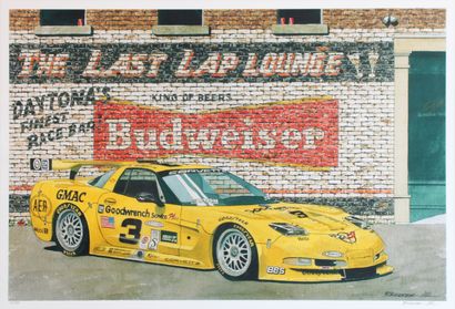 null Dana FORRESTER (Contemporary school)
Racing Corvette
Lithograph signed in the...
