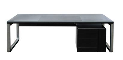null Osvaldo BORSANI 
Desk 5176 ed. TECNO with its lacquered wooden box opening with...