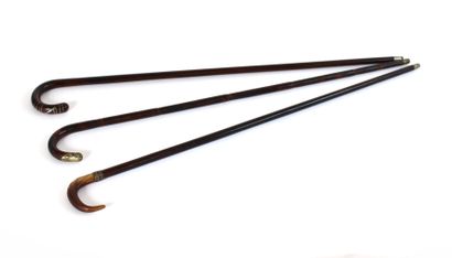 null Suite of three mahogany canes, one with a horn stock
L. about 91 cm
Worn from...