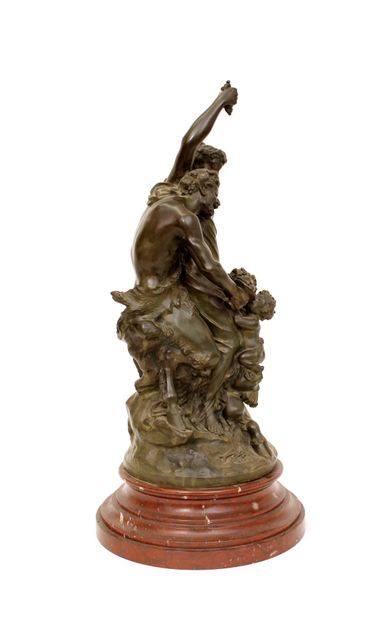 null D'après CLODION (1738-1814), Claude Michel dit
Bacchanale, groupe en bronze...