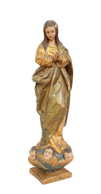 null Virgin in majesty in carved polychrome and gilded wood
Southern work in the...