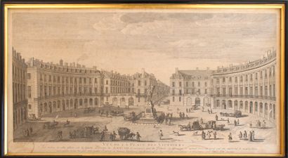 null Jacques RIGAUD (1680-1754) - drawing and engraving
Vüe de la Place des Victoires
Burin...