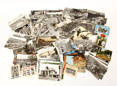 null Set of postcards year 50/60, mostly in black and white representing various...