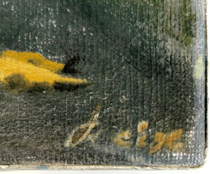 null REIGE (École du XXe siècle)
Le bouquiniste
Huile sur toile signée
46 x 38 c...