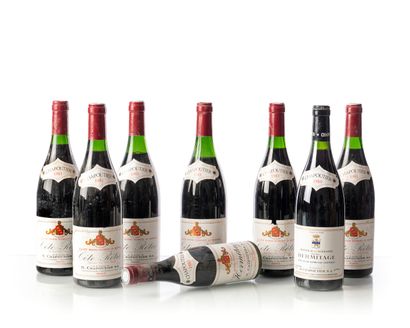 null 8 bouteilles CHAPOUTIER : 
-	6 B. CÔTE-RÔTIE Cuvée M.R.S 1981 (entre 1,6 et...