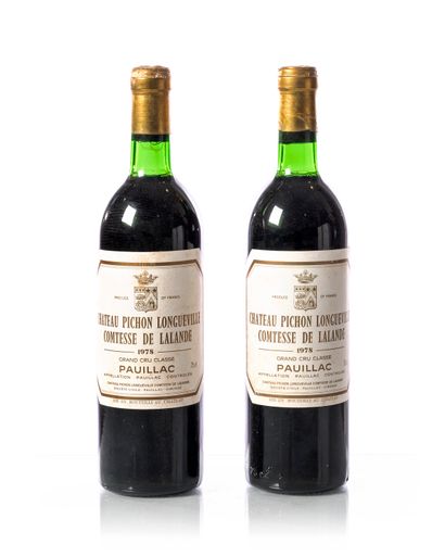 null 2 bouteilles CHÂTEAU PICHON LONGUEVILLE – COMTESSE DE LALANDE
Année : 1978
Appellation...