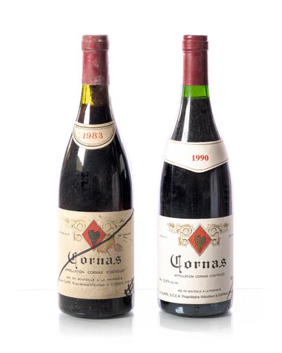 null 2 bottles CORNAS Domaine Auguste CLAPE
Year : 1983 and 1990
Appellation : CORNAS
Remarks...