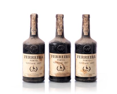 null 3 bouteilles (70 cl. – 20°) PORTO FERREIRA Vintage
Année : 1977
Appellation...