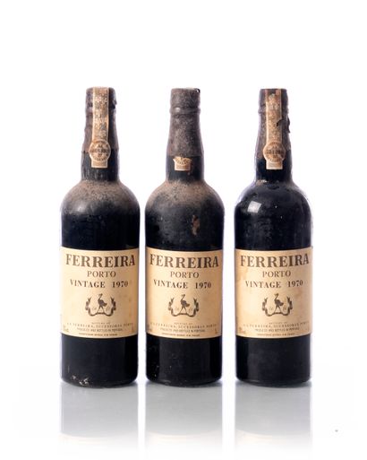 null 3 bouteilles (70 cl. – 20°) PORTO FERREIRA Vintage
Année : 1970
Appellation...