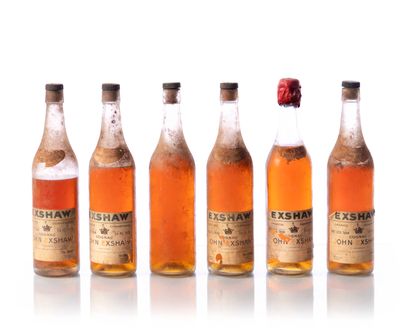 6 bouteilles (68 cl. – 35°) COGNAC JOHN EXSHAW
Année...
