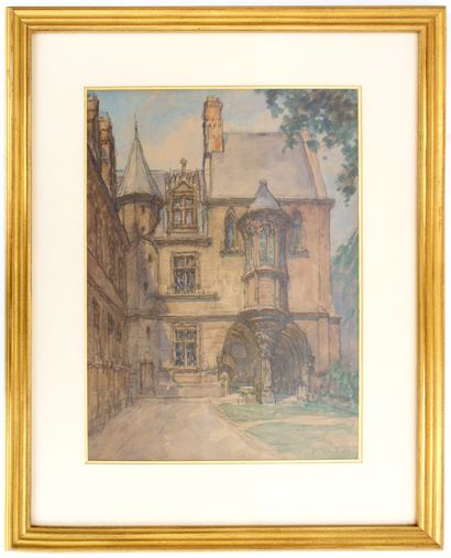null Fernand Fortuné TRUFFAUD (1866-1955)
Hotel de Cluny
Pencil and watercolor signed...