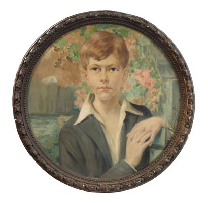 null Yvonne THIVET (1988-1972)
Portrait of a young man, 1923
Oil on canvas signed...