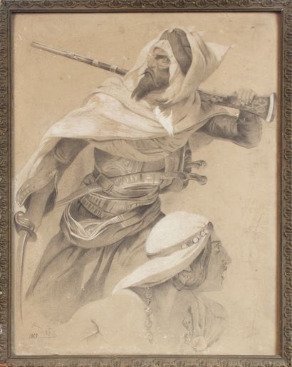 null Gustave FÉLON (19th century school)
Study for an Oriental War Scene, 1869
Pencil...
