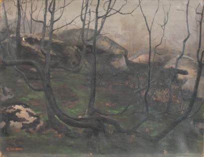 Gustave COURTOIS (1852-1923)
Forêt de Fontainebleau...