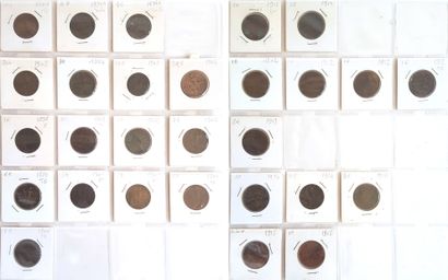 null Set of 356 French coins:
- 3 x 1 ct Dupré (1 Year 7 A and 2 Year 6 A) (B)
-...