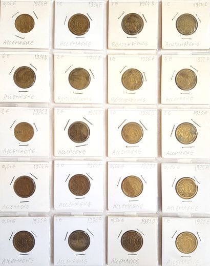 null Set of 108 Germanic coins:
- 5 x 2 pfenninge Prussia (1823 to 1862) (B)
- 2...