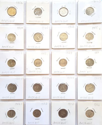 null Set of 38 silver coins 900‰ USA :
- 32 x 1 dime Roosvelt (1946 to 1964) (B to...