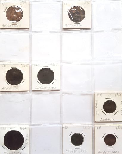 null Set of 44 coins from England, Belgium, Spain, Greece, Costa Rica and Switzerland:
-...