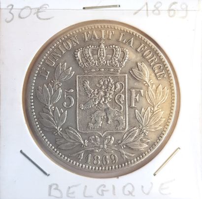 null Set of 24 Belgian silver coins:
- 2 x 50 cts Leopold II 1898 (B and TB) 835‰
-...