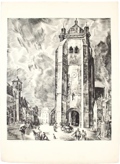 null Albert DECARIS (1901-1988)
Dôle Cathedral
Burin engraving, titled in pencil
65...
