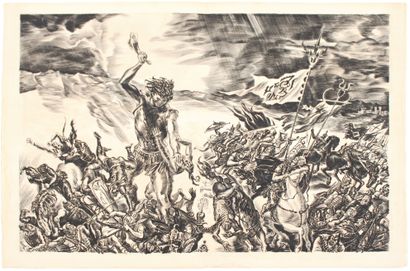 null Albert DECARIS (1901-1988)
Samson slaying the Philistines
Burin engraving printed...