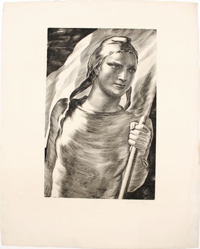 null Albert DECARIS (1901-1988)
Marianne 
Engraving, signed and numbered 102/112
65...