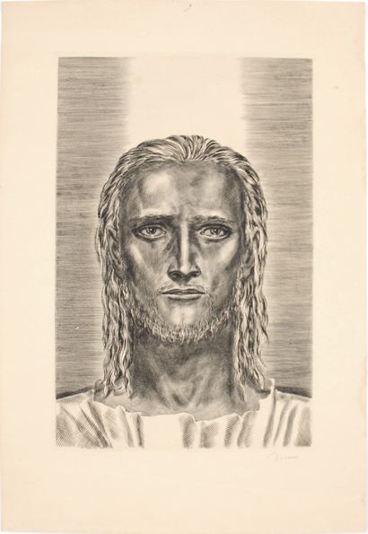 null Albert DECARIS (1901-1988)
Jesus
Burin engraving, signed
60 x 40 cm
Slight stains...