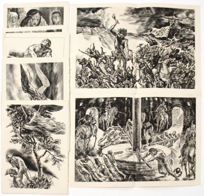 null Albert DECARIS (1901-1988)
SAMSON AGONISTS by John MILTON
Burin engravings
Fourteen...