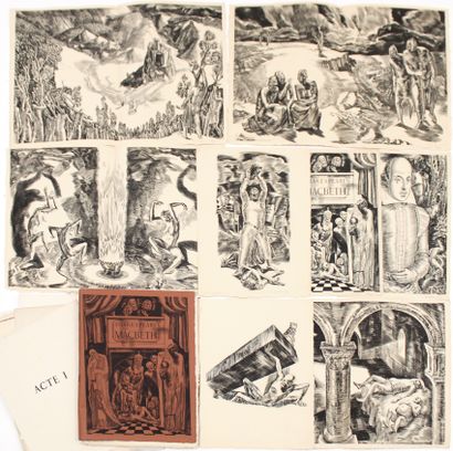 null Albert DECARIS (1901-1988)
Shakespeare's MACBETH
Burin engravings
Frontispiece...