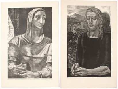 null Albert DECARIS (1901-1988)
Biblical portraits
Suite of two lithographs after...
