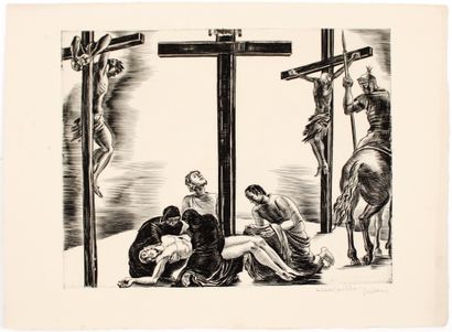 null Albert DECARIS (1901-1988)
The Passion of the Christ
Burin engraving, signed...