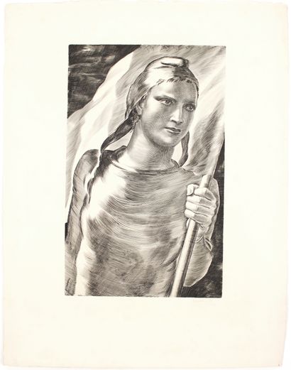 null Albert DECARIS (1901-1988)
Marianne 
Engraving, signed and numbered 103/112
65...