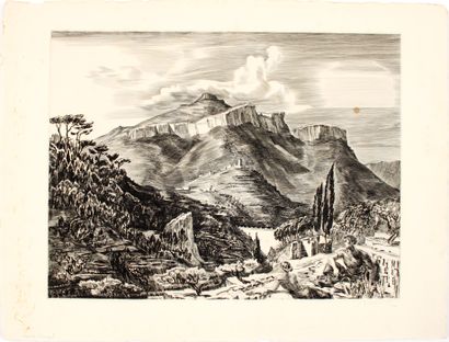 null Albert DECARIS (1901-1988)
Provence landscape
Engraving, signed and numbered...