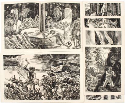 null Albert DECARIS (1901-1988)
SAMSON AGONISTS by John MILTON
Burin engravings
Seven...