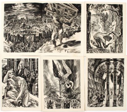 null Albert DECARIS (1901-1988)
SAMSON AGONISTS by John MILTON
Burin engravings
Eight...