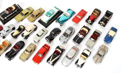 null Thirty-seven 1/43 scale miniature cars representing various vehicle models from...