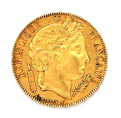 One 20 Franc gold Cérès coin, year 1851-A...