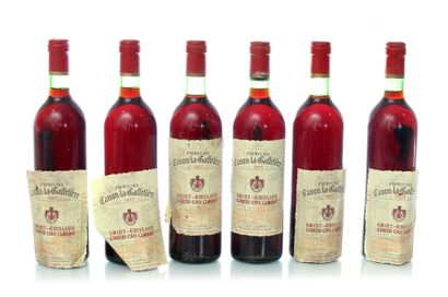null 6 bottles CHÂTEAU CANON-LA-GAFFELIÈRE 
Year : 1977
Appellation : SAINT-ÉMILION...