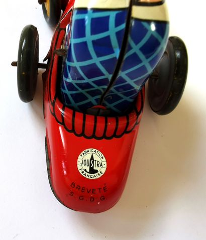 null Jouet mécanique, le clown BIMBO sur son bolide, JOUSTRA
H. 9 cm