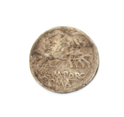 null CURRENCY Roman Republic, circa 125 B.C.
M. PORCIUS LAECA" silver denarius
TTB
Gross...