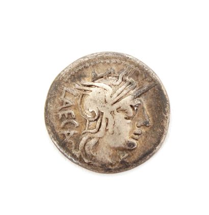 null CURRENCY Roman Republic, circa 125 B.C.
M. PORCIUS LAECA" silver denarius
TTB
Gross...