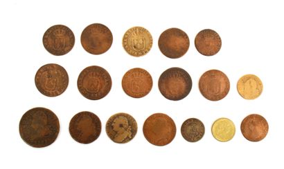 null CURRENCIES AND TOKENS WITH THE EFFIGY OF LOUIS XVI - 18 pieces
2 x 12 deniers...
