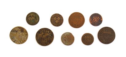 null coins and tokens henri iv and louis xIII
9 coins including double tournois
VG...