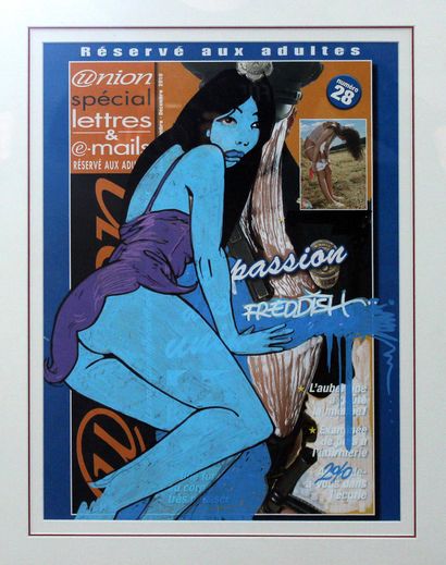 FREDDISH (1971) The Passion

Felt pen and gouache on a "Union" poster background.

Signed...