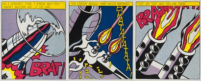 ROY LICHTENSTEIN (1923-1997) 
AS I OPENED FIRE, 1966 

Triptych Offset in colour...