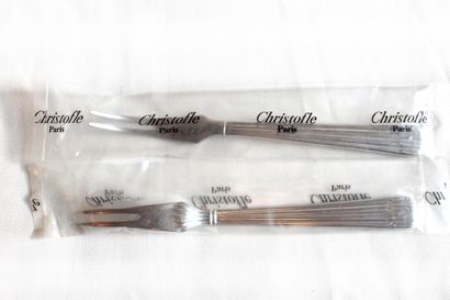 CHRISTOFLE 
6 silver plated shellfish FORKS "Osiris" model. 

Brand new set in a...