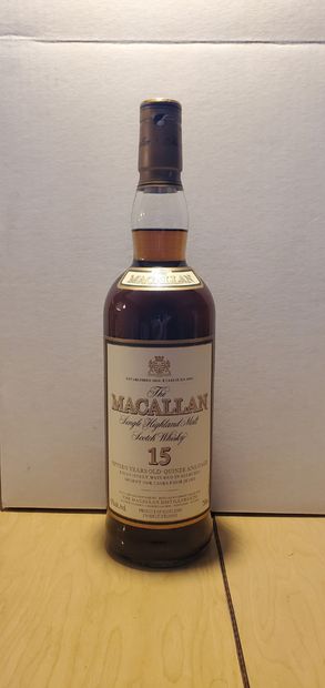 null 1 B The Macallan 15 years old whisky "single malt" sherry oak casks.

43%, 70...